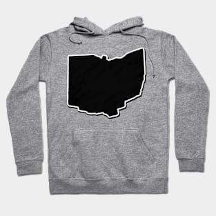 Black Ohio Outline Hoodie